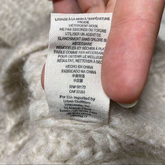 Free people cable knit alpaca sweater cream - Picture 5 of 8